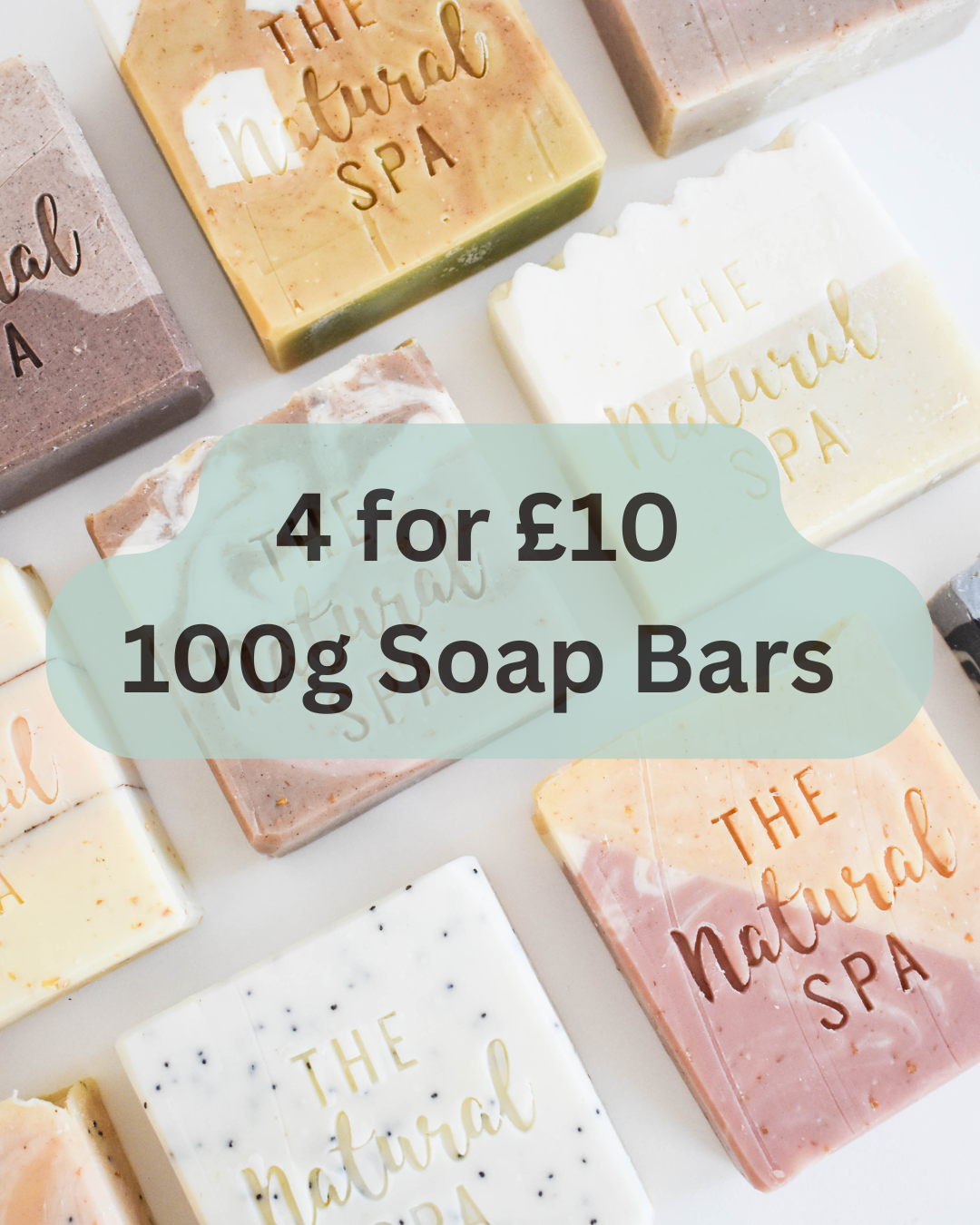 4 for £10 Soap Mystery Bargain Box - 4 x 100g Soap Bars / Soap on a Rope