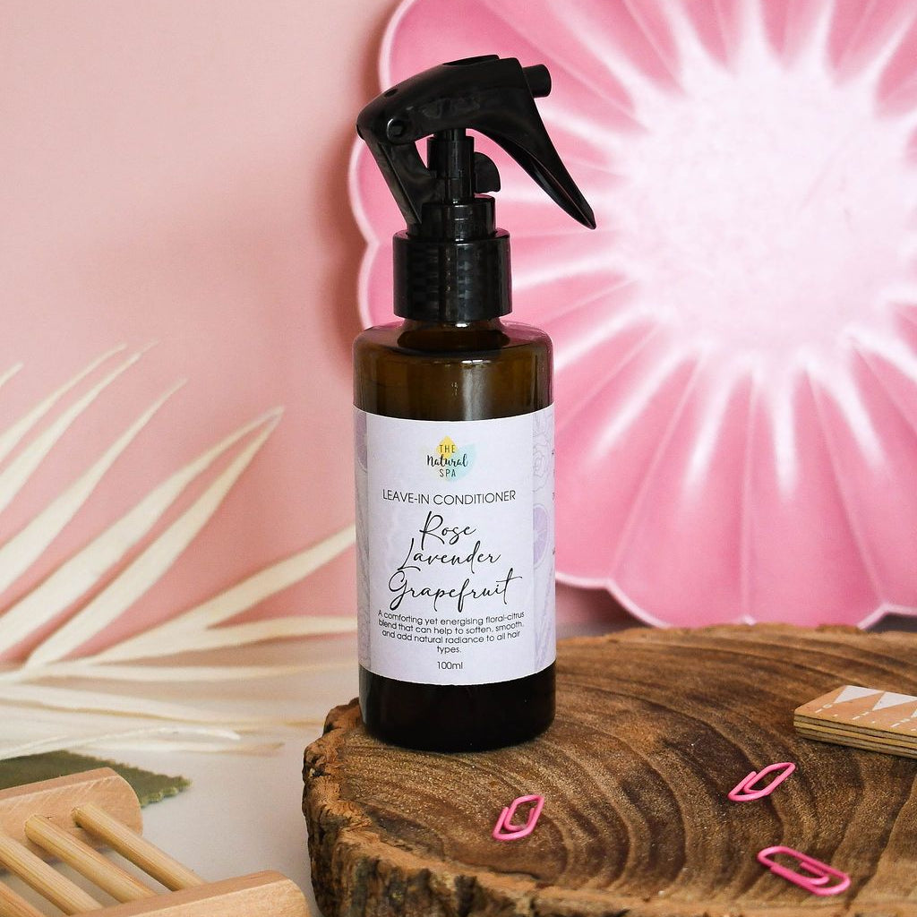Rose Lavender Grapefruit Leave-In Conditioner | Refill Bottle | Natural Hair Conditioner for Dry, Damaged & Frizzy Hair | Lightweight Vegan Hair Care for All Hair Types