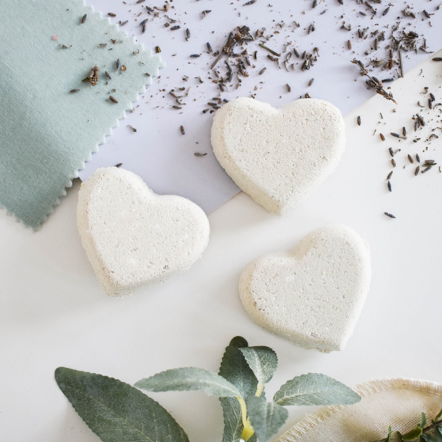 Bombas de baño de aromaterapia de lavanda y menta