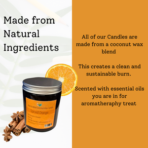 Spiced Orange hand poured coconut wax candle - 2 size options