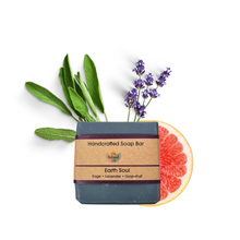 Load image into Gallery viewer, Earth Soul Soap Bar 100g - Clary Sage / Lavender / Grapefruit - 3 different styles