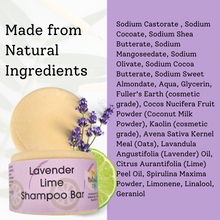 Load image into Gallery viewer, Lavender and Lime Classic Shampoo Bar