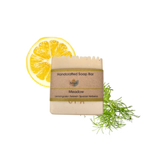 Load image into Gallery viewer, Meadow Soap on a Rope - Lemongrass and Fennel - 3 different styles