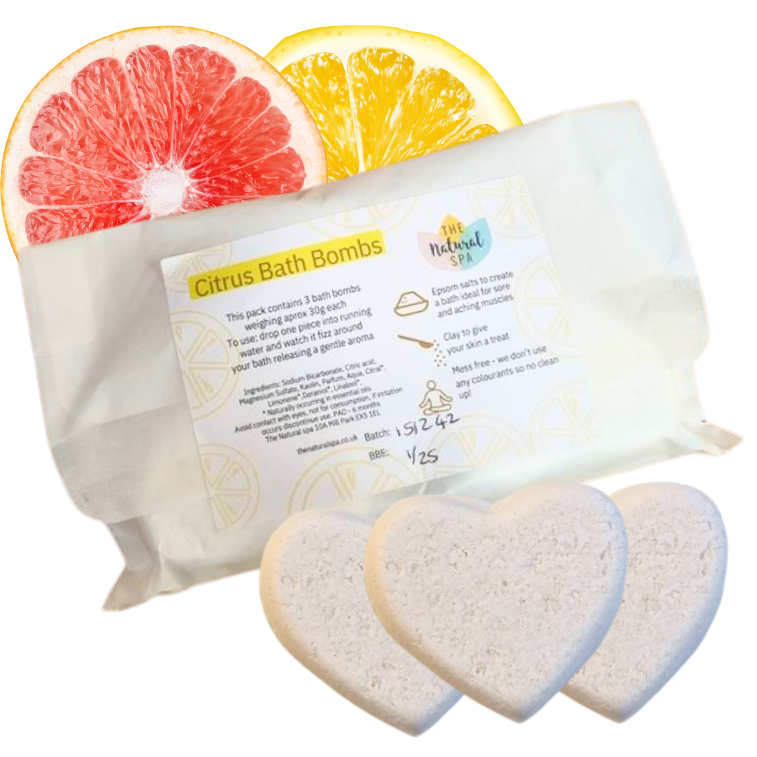 Bombas de baño de aromaterapia cítrica (limoncillo + pomelo)