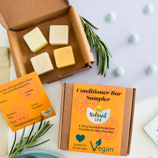 Citrus Mini Conditioner Bar Sampler - set de regalo con 4 mini barras acondicionadoras