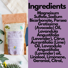 Load image into Gallery viewer, 225g Lavender and Lime Bath Soak - Compostable pouch