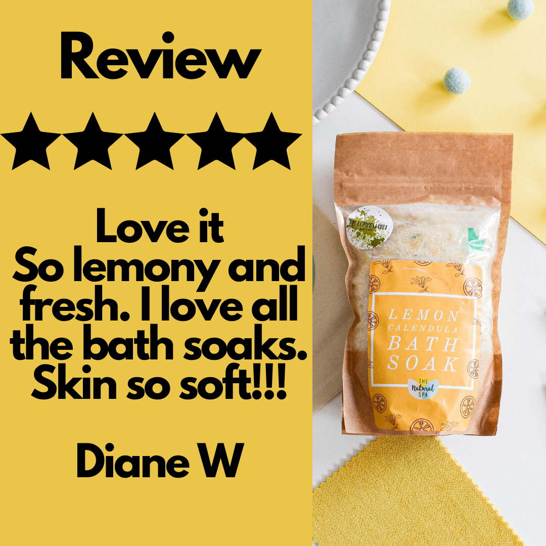 225g Lemon and Calendula Bath Soak - Compostable pouch