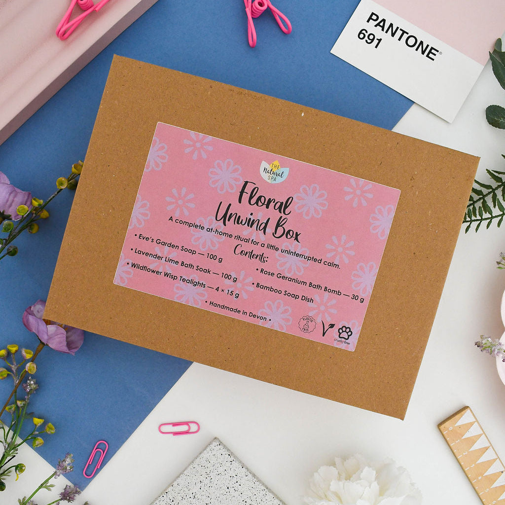 Floral Unwind Gift Box | Handmade Bath & Body Self Care Gift Set