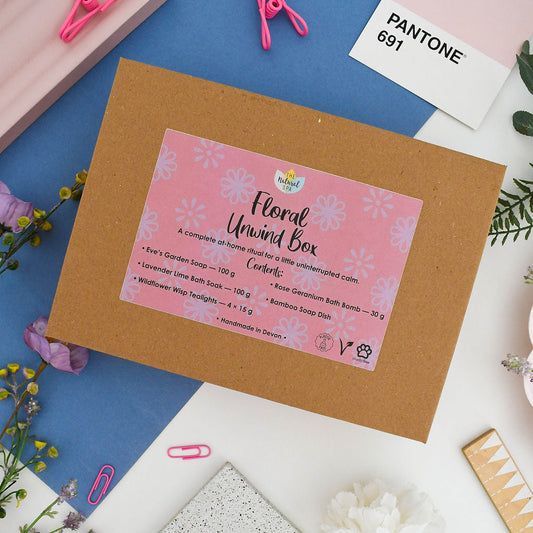 Floral Unwind Gift Box | Handmade Bath & Body Self Care Gift Set