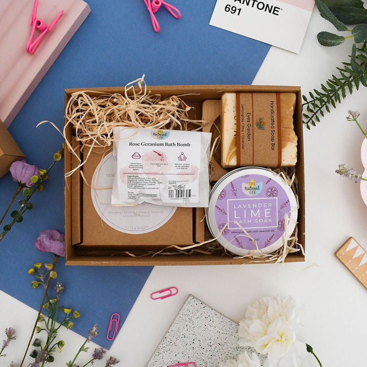 Floral Unwind Gift Box | Handmade Bath & Body Self Care Gift Set