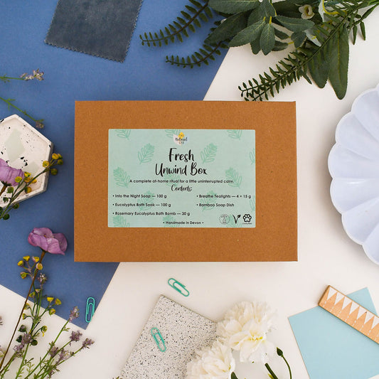 Fresh Unwind Gift Box | Handmade Bath & Body Self Care Gift Set