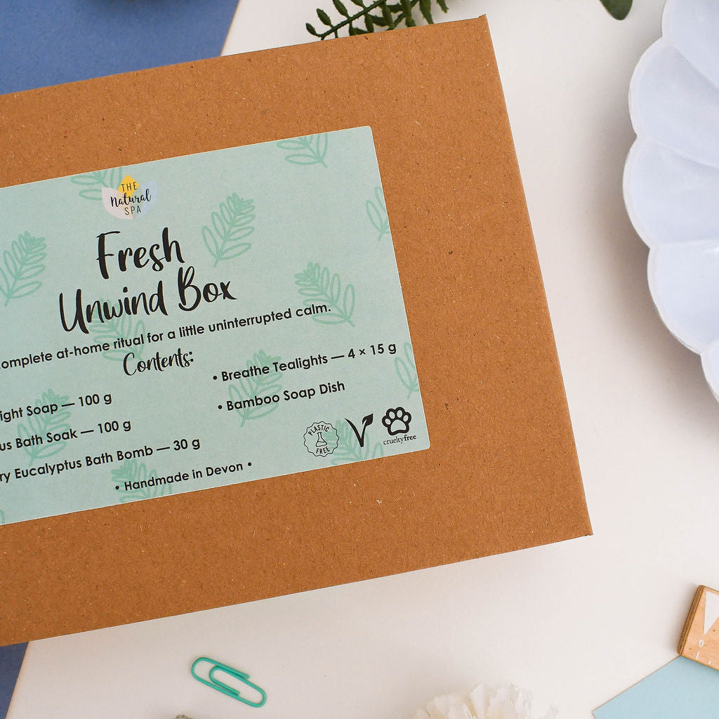 Fresh Unwind Gift Box | Handmade Bath & Body Self Care Gift Set