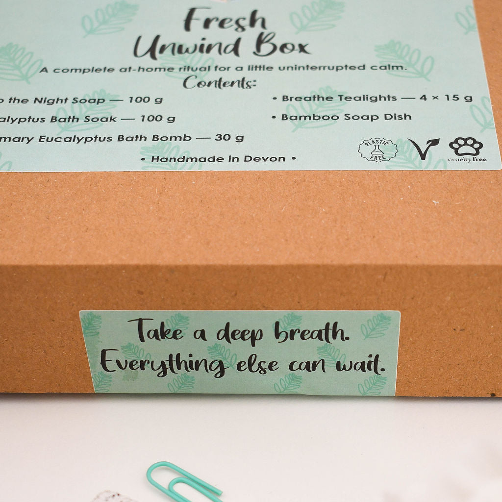 Fresh Unwind Gift Box | Handmade Bath & Body Self Care Gift Set