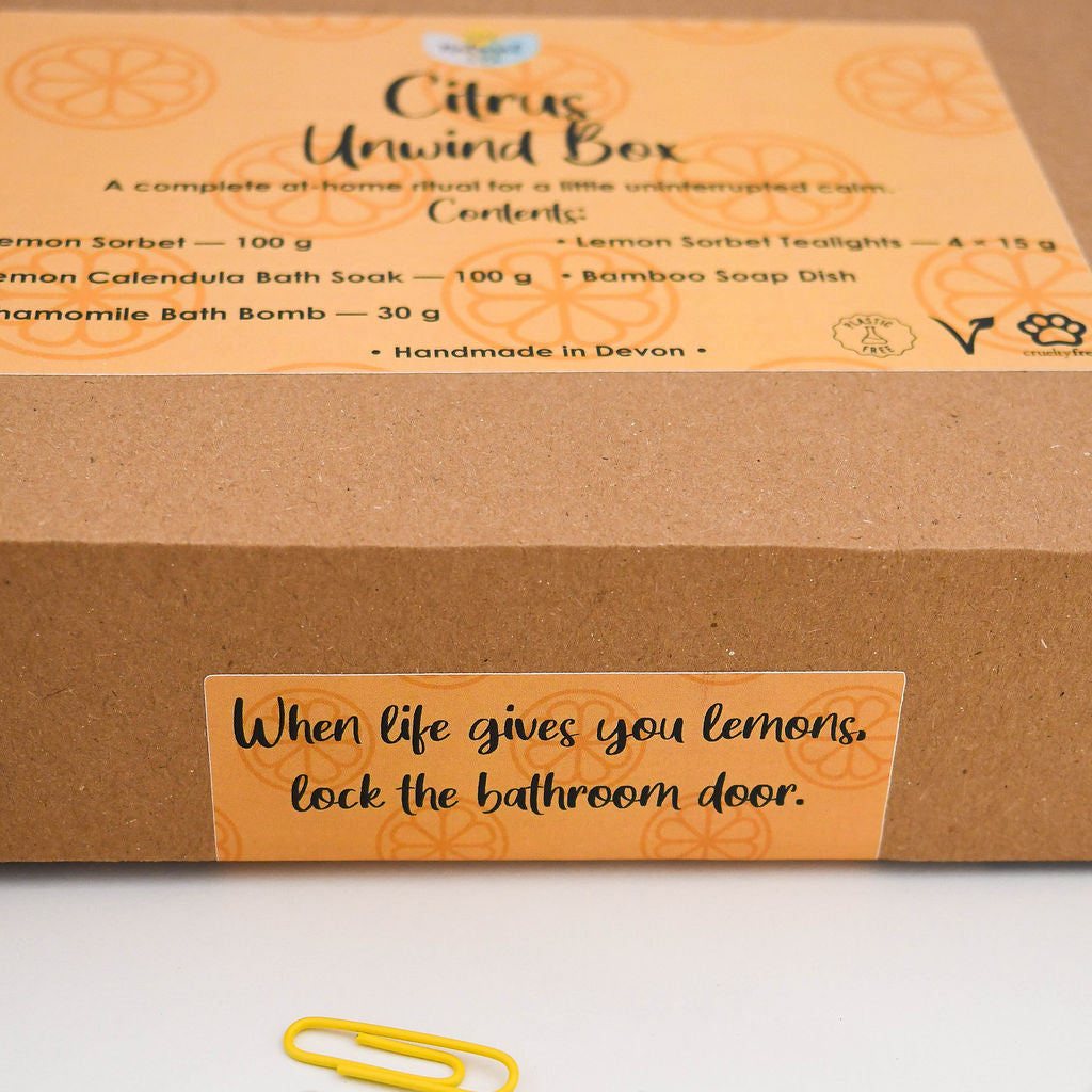 Citrus Unwind Gift Box | Handmade Bath & Body Self Care Gift Set