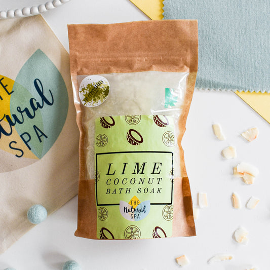 225g Lime and Coconut Bath Soak - Compostable pouch