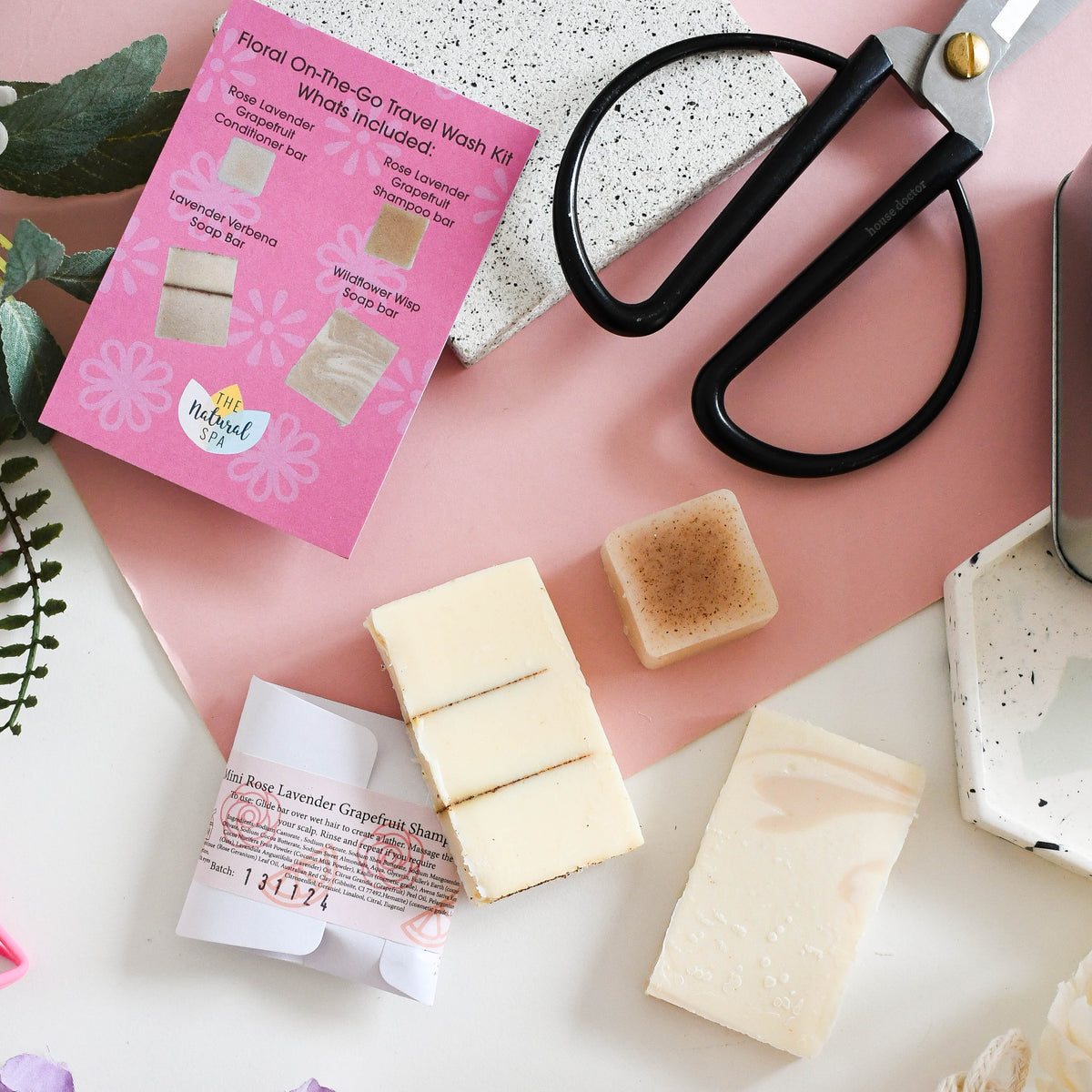 Kit de lavado de viaje Floral Mini "on the go"