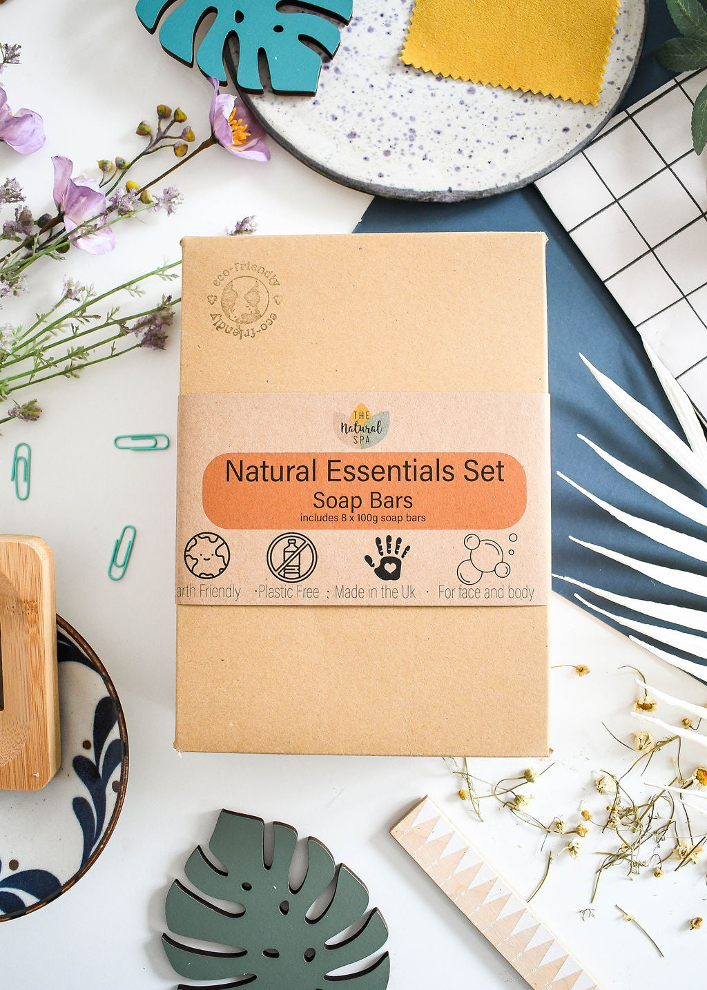 Natural Spa Essentials - Barras de jabón - 8 barras de 100 g