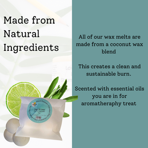 Sage & Lime Coconut Wax melts - Pack of 3