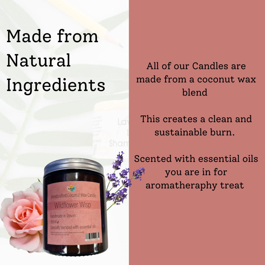 Wildflower Wisp hand poured coconut wax candle - 2 size options