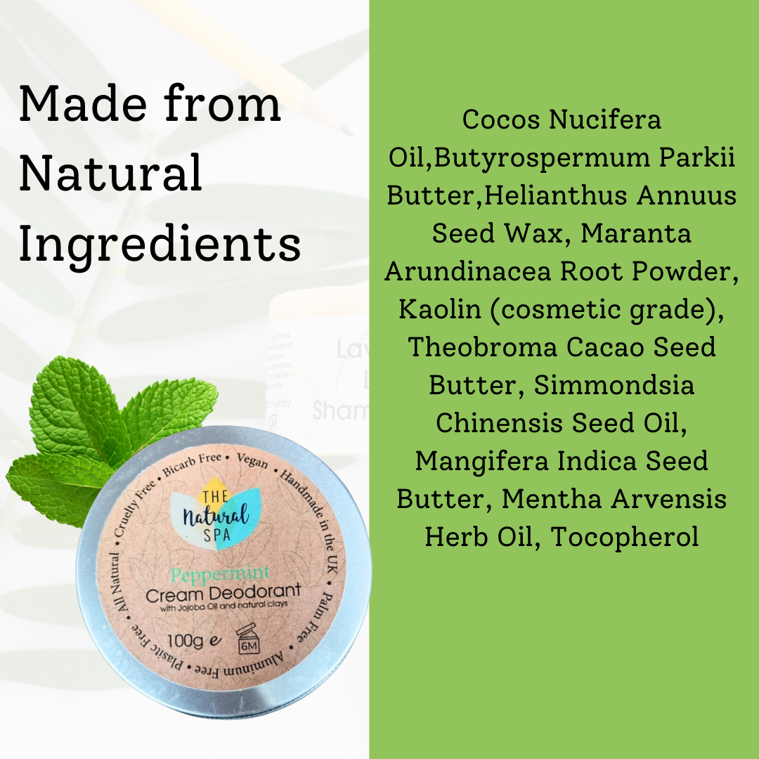 Peppermint Cream deodorant balm - naturally bicarb and aluminium free