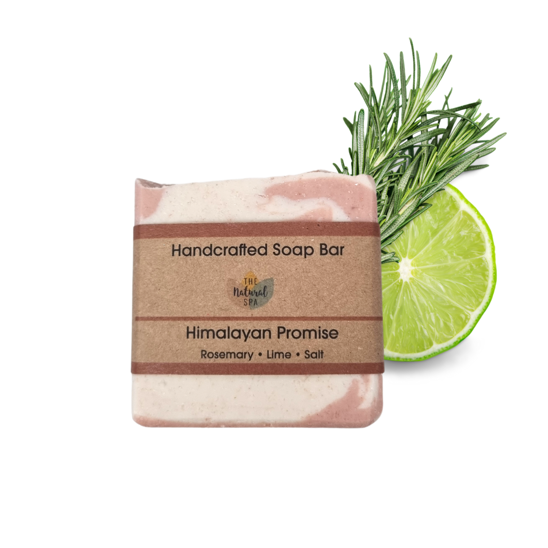 Barra de jabón Himalayan Promise - Lima romero y sal rosa del Himalaya - 3 estilos diferentes