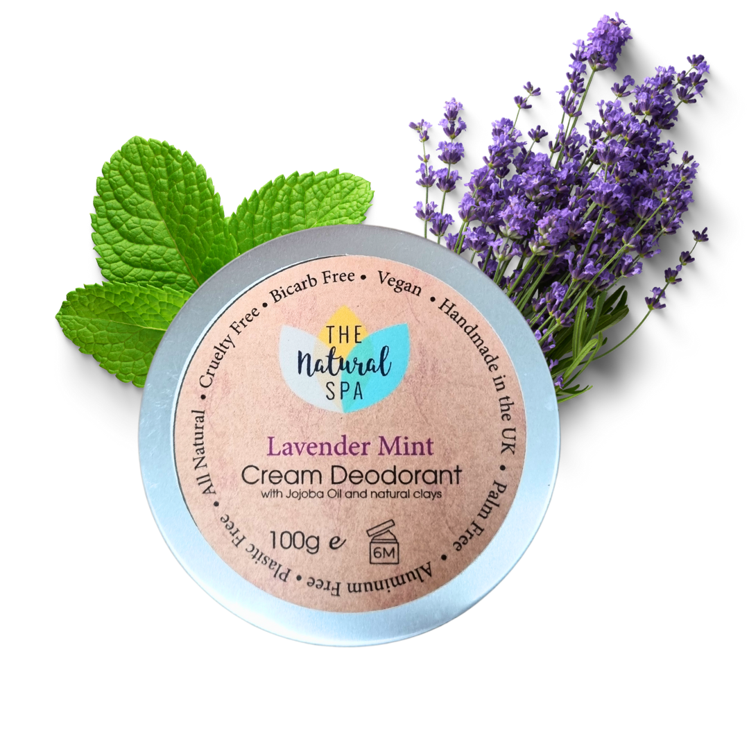 Bálsamo desodorante Lavender Mint Cream - naturalmente libre de bicarbonatos y aluminio