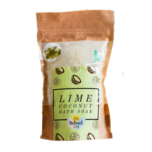 Load image into Gallery viewer, 225g Lime and Coconut Bath Soak - Compostable pouch