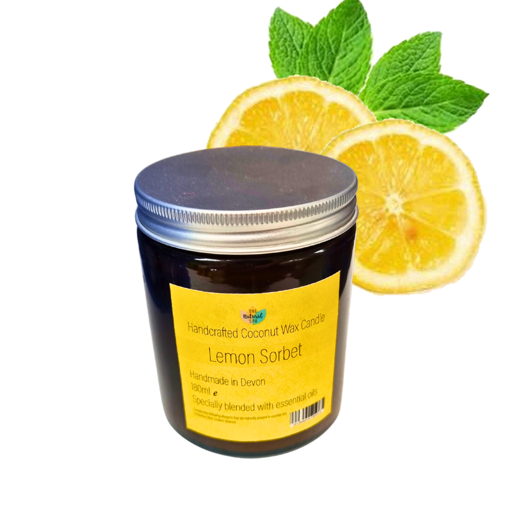 Lemon Sorbet hand poured coconut wax candle - 2 size options