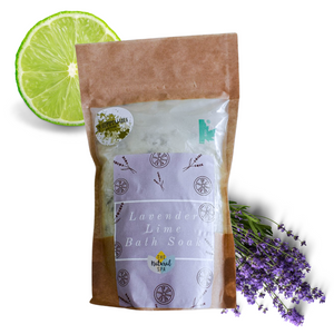 225g Lavender and Lime Bath Soak - Compostable pouch