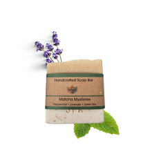 Load image into Gallery viewer, Matcha Mysteries Soap -  Lavender Peppermint and Green Tea - 3 different styles