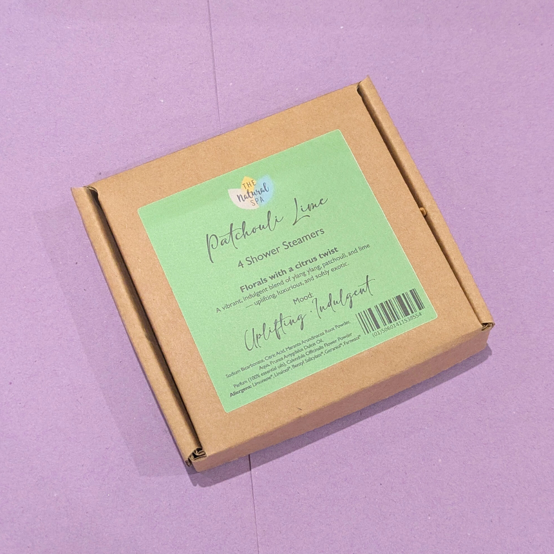Patchouli Lime Aromatherapy Shower Steamers – Uplifting Citrus & Floral – Set of 4
