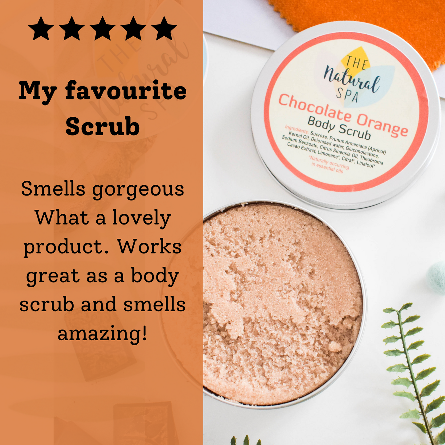 Chocolate Orange -  Body Scrub - 3 different size option