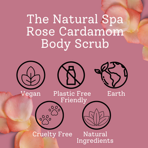 Rose and Cardamom Body Scrub - 3 different size option