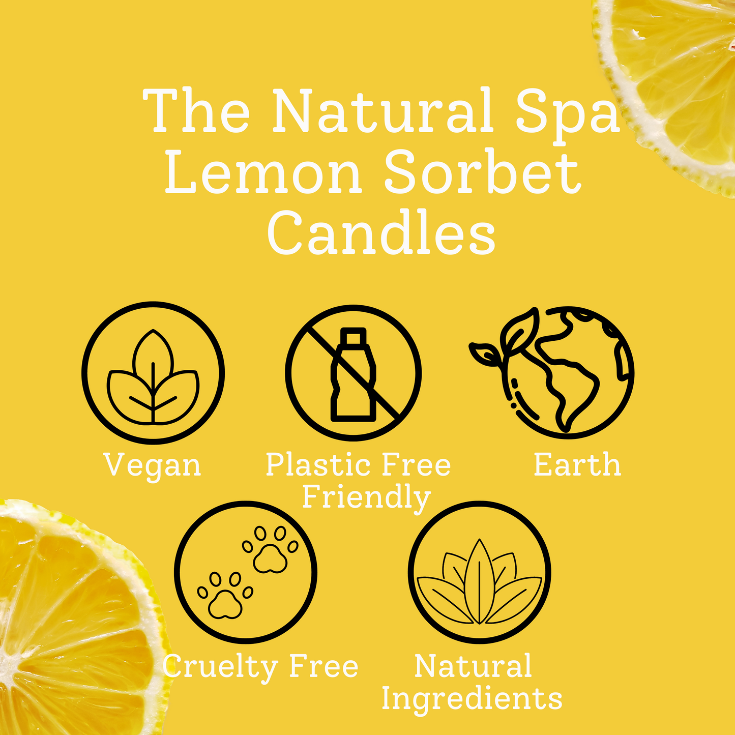 Lemon Sorbet hand poured coconut wax candle - 2 size options