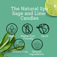 Load image into Gallery viewer, Sage &amp; Lime hand poured coconut wax candle - 2 size options