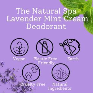 Lavender Mint Cream deodorant balm - naturally bicarb and aluminium free