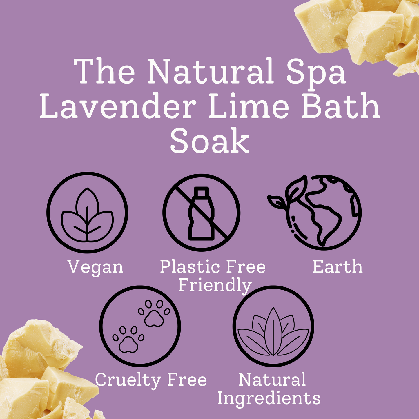 225g Lavender and Lime Bath Soak - Compostable pouch