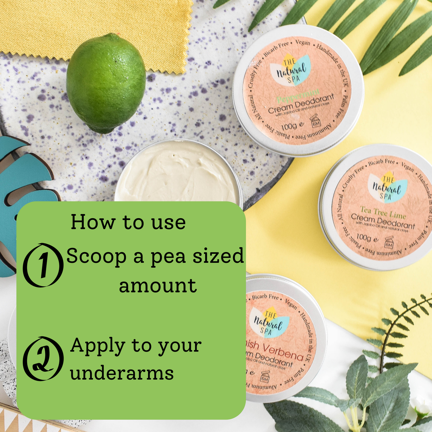 Peppermint Cream deodorant balm - naturally bicarb and aluminium free