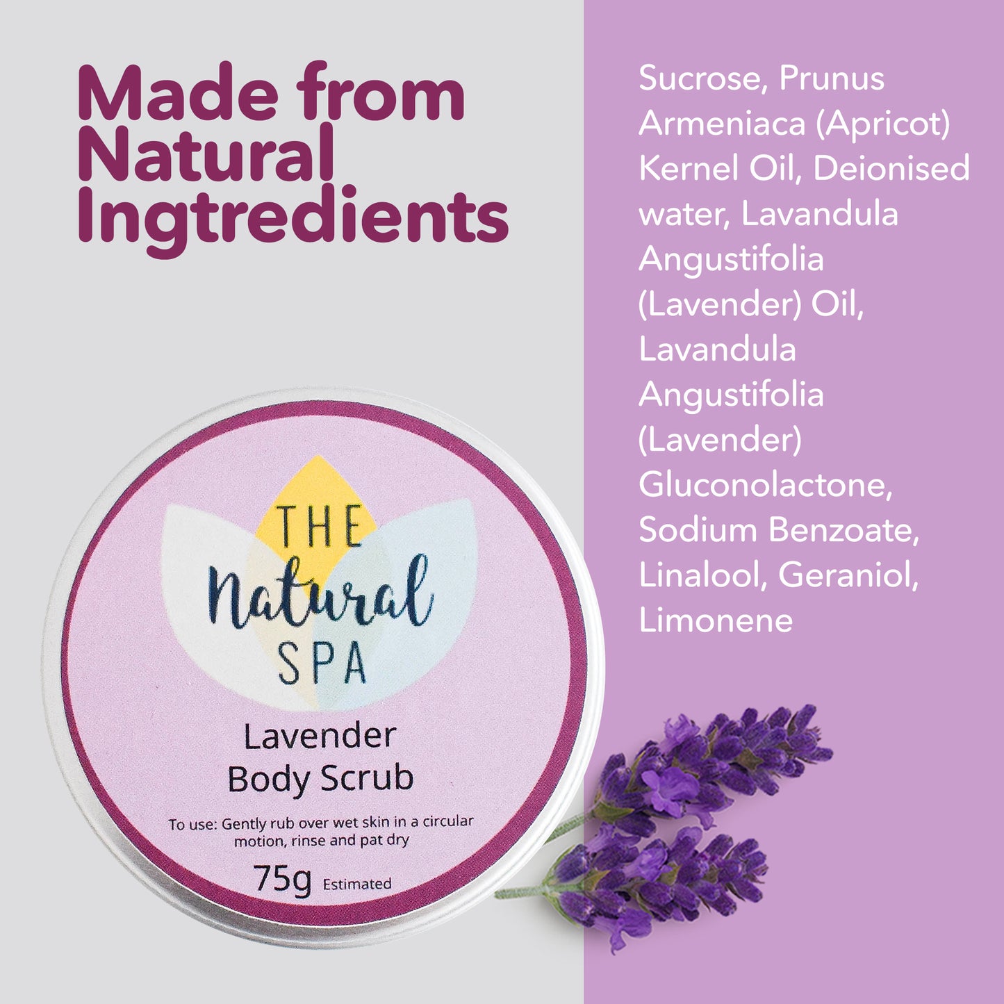 Lavender Body Scrub - 3 different size option