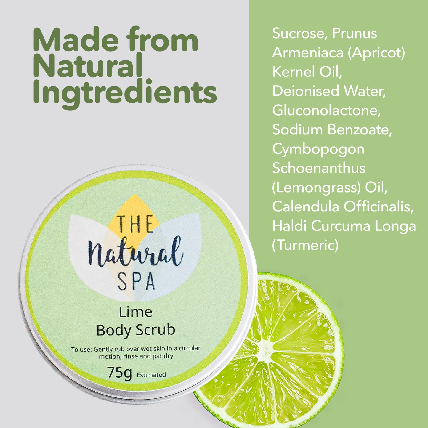 lime Body Scrub - 3 different size option