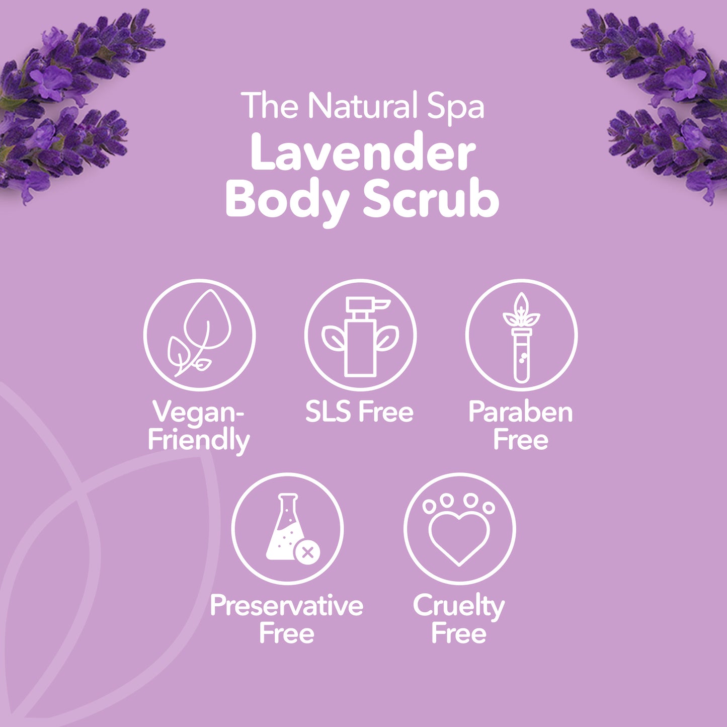 Exfoliante corporal de lavanda: opción de 3 tamaños diferentes