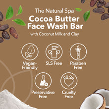 Load image into Gallery viewer, Cocoa Butter Face Wash Bar - no added fragrance