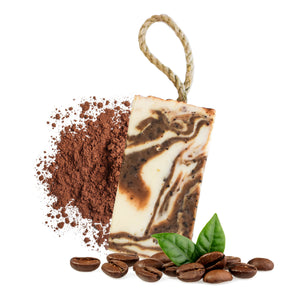 Barra de jabón cremoso de café - Exfoliante natural - - 3 estilos diferentes
