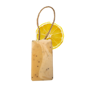 Barra de jabón Sorbete de limón - Limón, hierba de limón y semillas de amapola - 3 estilos diferentes