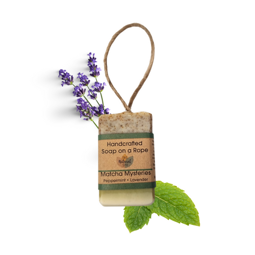 Matcha Mysteries Soap on a rope