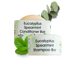 Load image into Gallery viewer, Eucalyptus Spearmint Shampoo and Conditioner Bar set