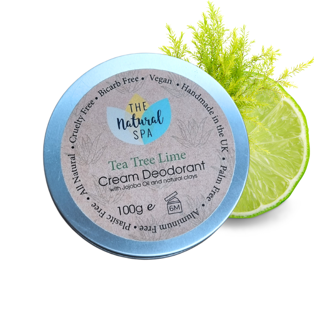 Bálsamo desodorante Tea Tree Lime Cream - naturalmente libre de bicarbonatos y aluminio