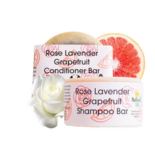 Load image into Gallery viewer, Rose Lavender Grapefruit Shampoo and Conditioner Bar set
