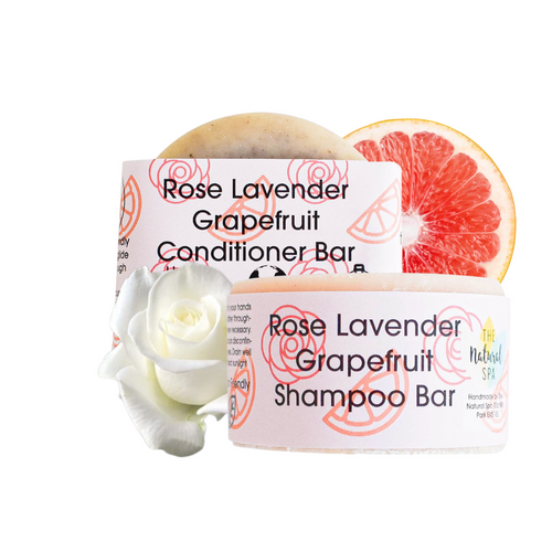 Rose Lavender Grapefruit Shampoo and Conditioner Bar set