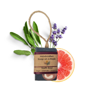 Earth Soul Soap Bar 100g - Clary Sage / Lavender / Grapefruit - 3 different styles